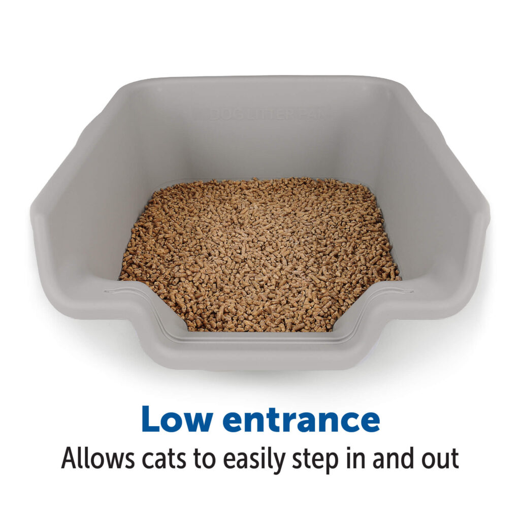 Gray Jumbo Cat Litter Box – Low Entry for Senior & Arthritic Cats