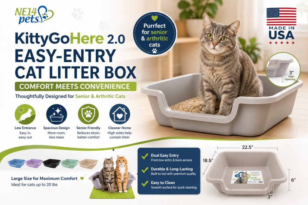 Easy-Entry Cat Litter Box